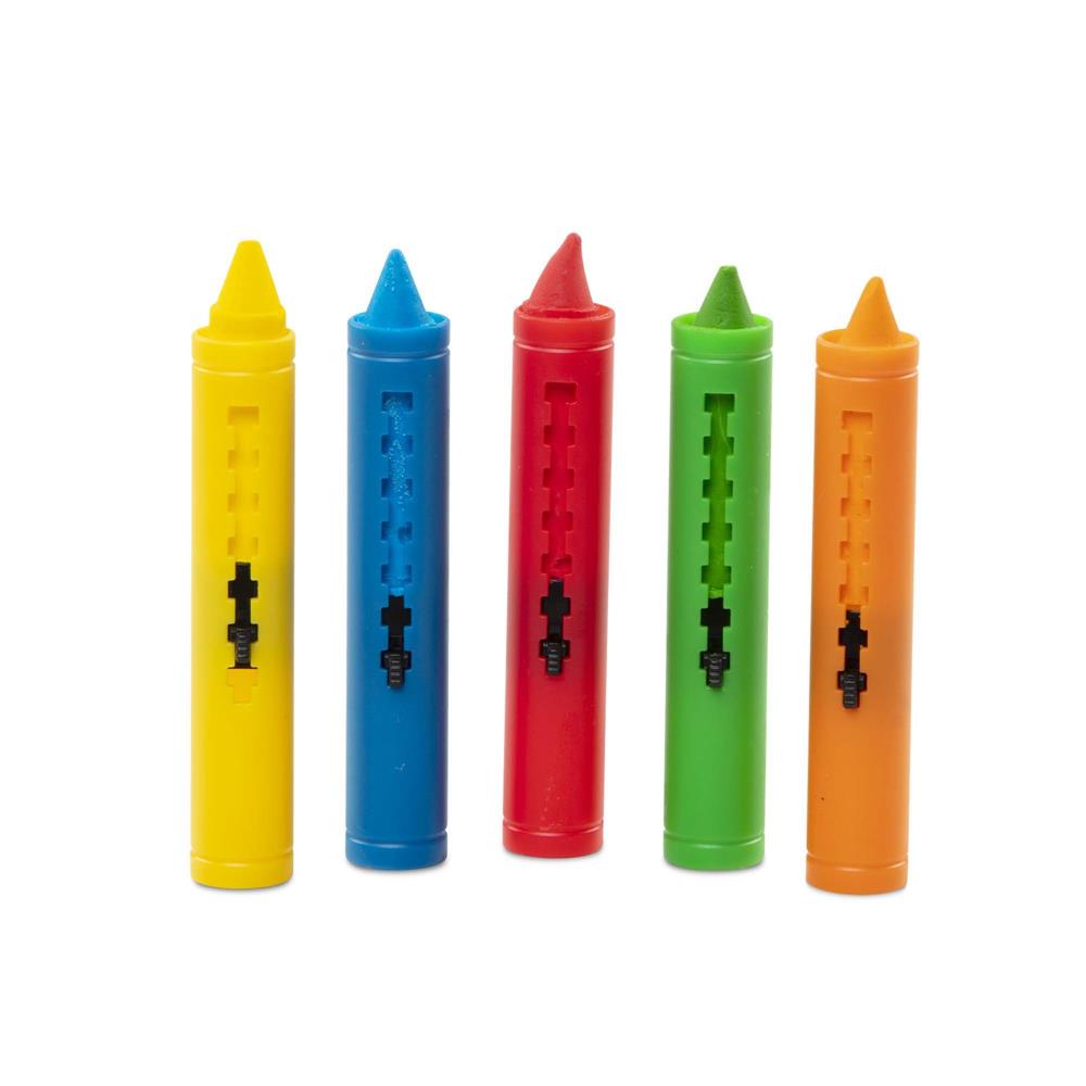 Melissa & Doug Learning Mat Crayons, The Straight Edge, Assorted - 5 pack